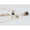 Набор Xuping цвет 18K с кр-ми Swarovski Серьги Кулон на цепочке Кристаллы Montana длина 41-46см х 1мм фото №2 Набор Xuping цвет 18K с кр-ми Swarovski Серьги Кулон на цепочке Кристаллы Montana длина 41-46см х 1мм фото №2