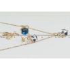 Набор Xuping цвет 18K с кр-ми Swarovski Серьги Кулон на цепочке Кубики Metallic Blue длина 40-45см х 2мм фото №2 Набор Xuping цвет 18K с кр-ми Swarovski Серьги Кулон на цепочке Кубики Metallic Blue длина 40-45см х 2мм фото №2