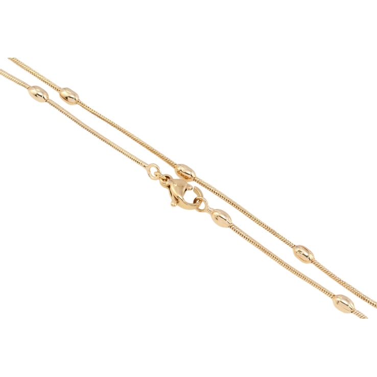 Цепочка Xuping Позолота 18K Плетение Ювелирный Шнур с бусинами длина 45см х 1.5мм фото №13 Цепочка Xuping Позолота 18K Плетение Ювелирный Шнур с бусинами длина 45см х 1.5мм фото №13