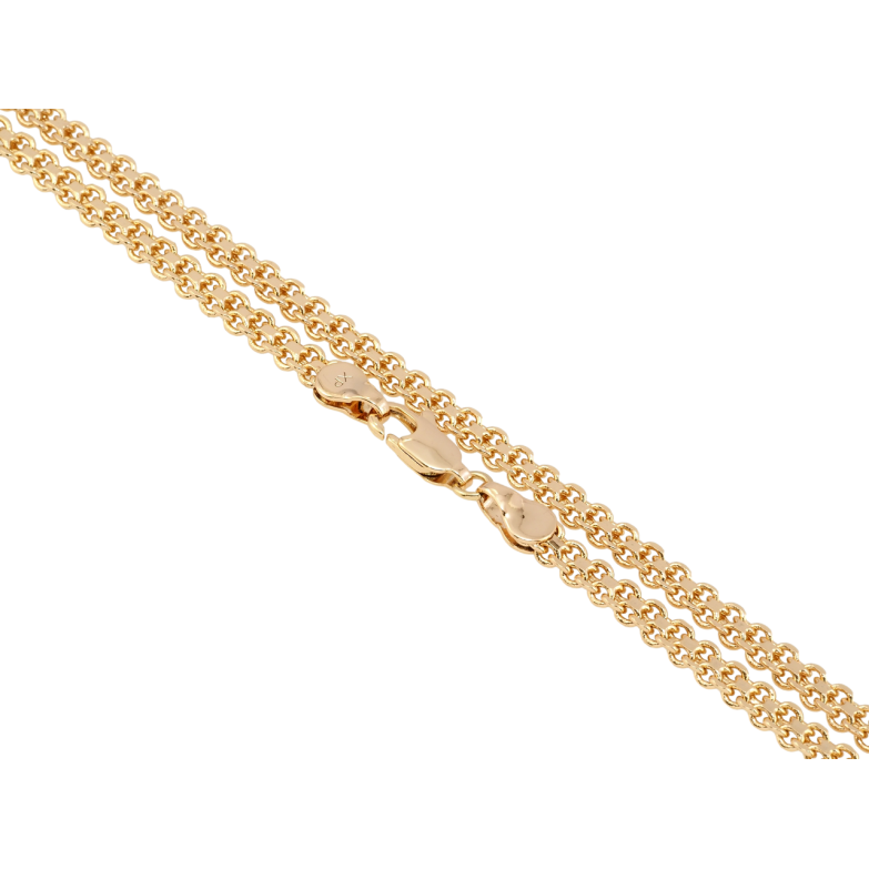Ланцюжок Xuping Позолота 18K Плетіння Італійський Бісмарк довжина 49см х 4мм фото №10 Ланцюжок Xuping Позолота 18K Плетіння Італійський Бісмарк довжина 49см х 4мм фото №10