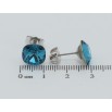 Серьги Xuping цвет Родий с кристаллами Swarovski пусеты Кристаллы Blue Zircon, 10х10мм фото №2 Серьги Xuping цвет Родий с кристаллами Swarovski пусеты Кристаллы Blue Zircon, 10х10мм фото №2