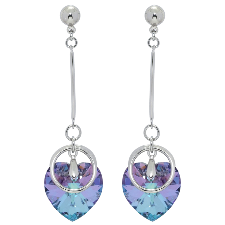 Серьги Xuping цвет Родий с кристаллами Swarovski пусеты Подвески с кристальными сердечками Paradise Shine фото №22 Серьги Xuping цвет Родий с кристаллами Swarovski пусеты Подвески с кристальными сердечками Paradise Shine фото №22