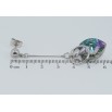 Серьги Xuping цвет Родий с кристаллами Swarovski пусеты Подвески с кристальными сердечками Paradise Shine фото №2