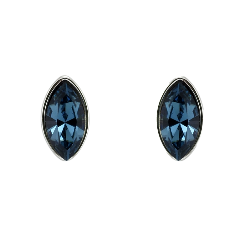 Сережки Xuping колір Родій з кристалами Swarovski пусети Кристал Montana 6х11мм фото №7 Сережки Xuping колір Родій з кристалами Swarovski пусети Кристал Montana 6х11мм фото №7