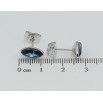 Сережки Xuping колір Родій з кристалами Swarovski пусети Кристал Montana 6х11мм фото №2 Сережки Xuping колір Родій з кристалами Swarovski пусети Кристал Montana 6х11мм фото №2