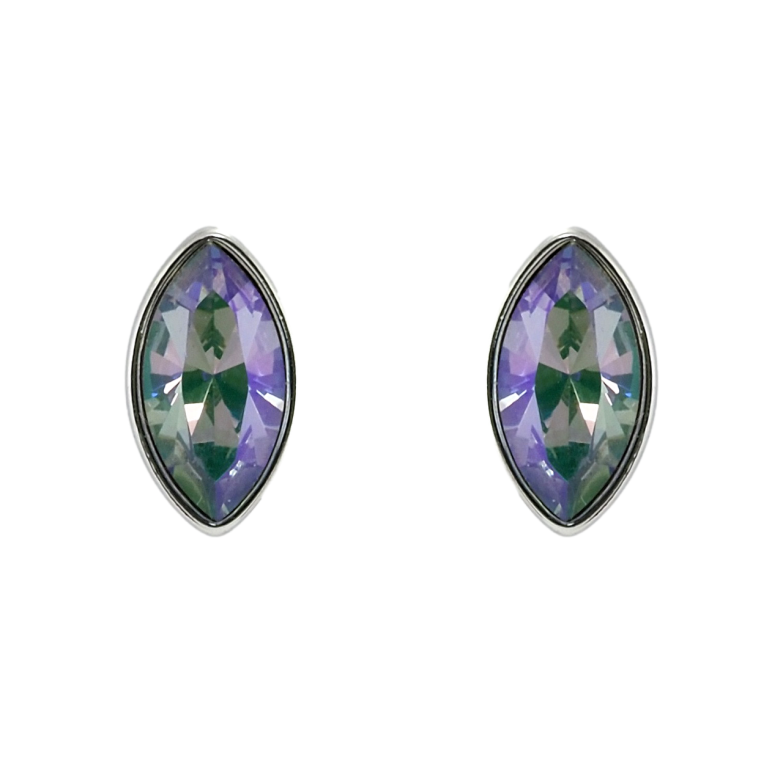 Сережки Xuping колір Родій з кристалами Swarovski пусети Кристал Erinite Shimmer 6х11мм фото №12 Сережки Xuping колір Родій з кристалами Swarovski пусети Кристал Erinite Shimmer 6х11мм фото №12