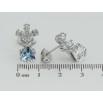 Сережки Xuping колір Родій з кристалами Swarovski пусети Кристальні квіточки з кубиком Smoky Mauve фото №2 Сережки Xuping колір Родій з кристалами Swarovski пусети Кристальні квіточки з кубиком Smoky Mauve фото №2