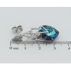 Серьги Xuping цвет Родий с кристаллами Swarovski пусеты Подвески с кристальными сердечками Metallic Blue фото №2 Серьги Xuping цвет Родий с кристаллами Swarovski пусеты Подвески с кристальными сердечками Metallic Blue фото №2