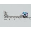 Серьги Xuping цвет Родий с кристаллами Swarovski пусеты Подвески с кристальными цветочками Paradise Shine фото №2