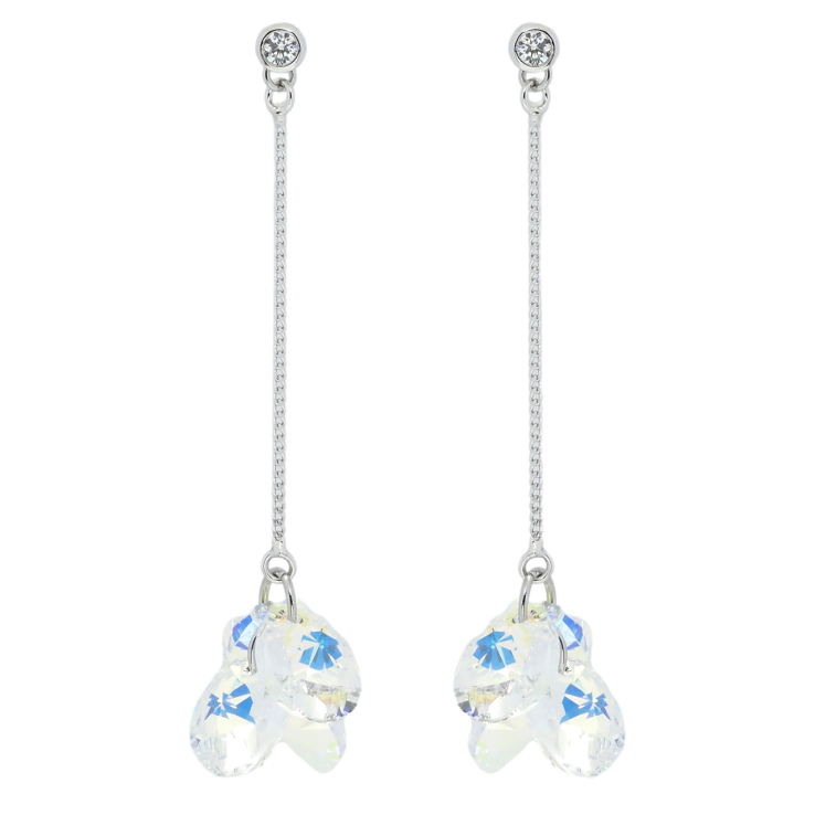 Серьги Xuping цвет Родий с кристаллами Swarovski пусеты Подвески с кристаллами Shimmer фото №5 Серьги Xuping цвет Родий с кристаллами Swarovski пусеты Подвески с кристаллами Shimmer фото №5