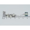 Серьги Xuping цвет Родий с кристаллами Swarovski пусеты Подвески с кубиками Vitrail Light фото №2