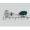 Сережки Xuping колір Родій з кристалами Swarovski пусети Кристальні квіточки з кристалом Emerald фото №2 Сережки Xuping колір Родій з кристалами Swarovski пусети Кристальні квіточки з кристалом Emerald фото №2