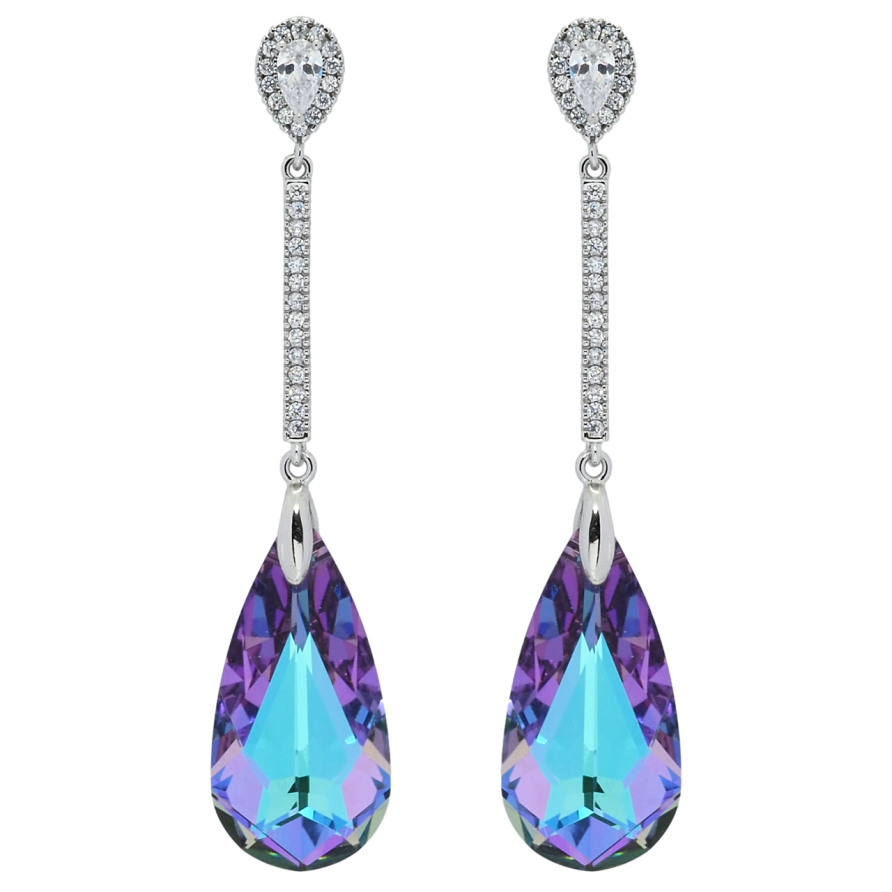 Сережки Xuping колір Родій з кристалами Swarovski пусети Підвіски з кристалом Paradise Shine фото №1 Сережки Xuping колір Родій з кристалами Swarovski пусети Підвіски з кристалом Paradise Shine фото №1