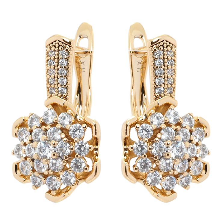 Серьги Xuping Позолота 18K английский замок Цветочки с цирконием фото №24 Серьги Xuping Позолота 18K английский замок Цветочки с цирконием фото №24