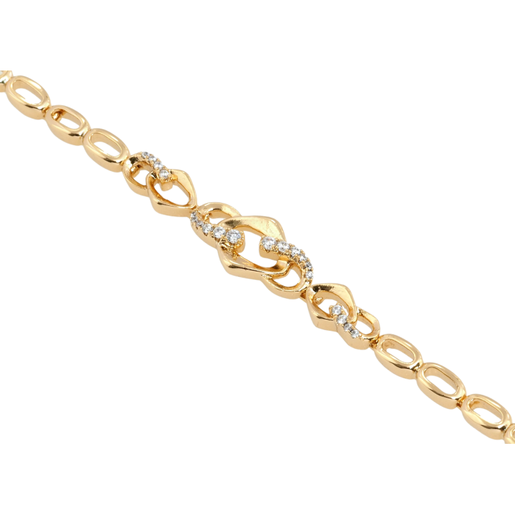Браслет Xuping Позолота 18K Декоративний орнамент із цирконієм довжина з дод. замком 17,19см х 4-9мм фото №20 Браслет Xuping Позолота 18K Декоративний орнамент із цирконієм довжина з дод. замком 17,19см х 4-9мм фото №20