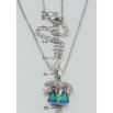 Кулон Xuping колір Родій з кр-ми Swarovski на ланцюжку Кристальний кубик Vitrail Medium довжина 40-45см х 1мм фото №2 Кулон Xuping колір Родій з кр-ми Swarovski на ланцюжку Кристальний кубик Vitrail Medium довжина 40-45см х 1мм фото №2