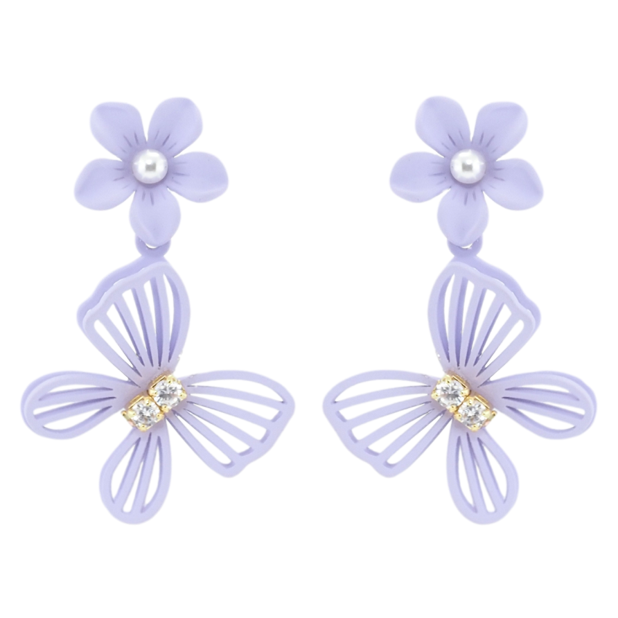 Серьги Xuping QQMM Позолота 14K пусеты Бабочки на цветочках с покрытием Soft-touch фото №1 Серьги Xuping QQMM Позолота 14K пусеты Бабочки на цветочках с покрытием Soft-touch фото №1